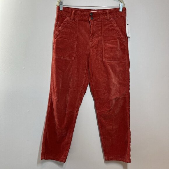 Pilcro Anthropologie NWT The Wanderer Relaxed-Leg Corduroy Pants in‎ Red - Picture 4 of 10
